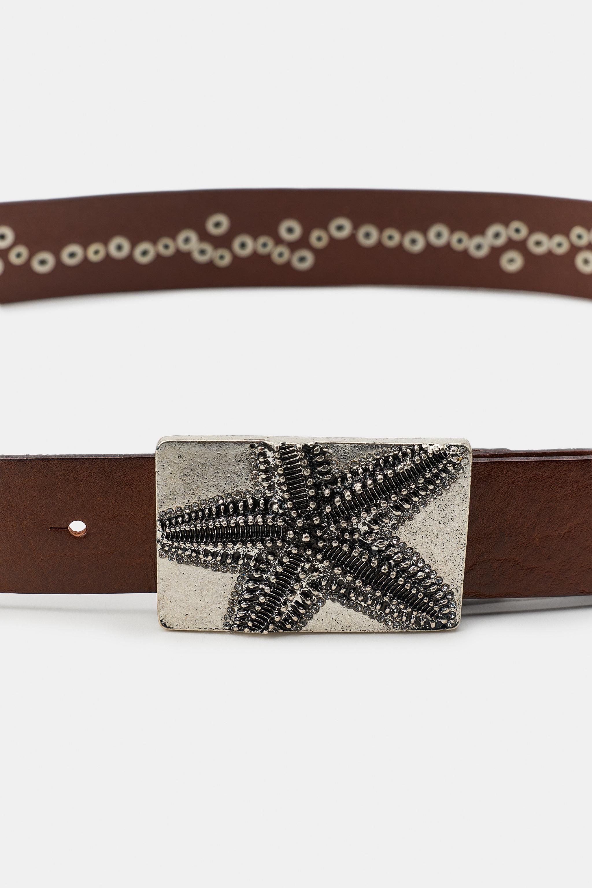 100% LEATHER STARFISH BELT